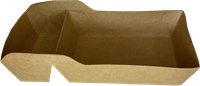 Snackbakje A23 ( A7 + 1 ) KRAFT BRUIN PE gecoat, doos a 1000 stuks