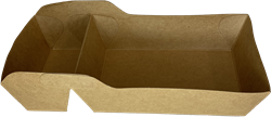 Snackbakje A23 ( A7 + 1 ) KRAFT BRUIN PE gecoat, doos a 1000 stuks