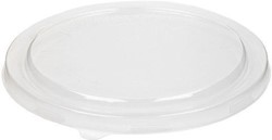 Deksel PET GLASHELDER RP + anticondens, rond 185 mm 100% recyclebaar  tbv saladebowl  1300 ml doos a 300 stuks