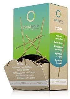 Roerstaafje karton 110 mm. in dispenser a 2000 stuks  100% recyclebaar