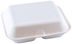 Suikerriet menubox XL 235x195x75mm 2-vaks incl afvalbeheersbijdrage