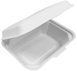 Suikerriet bagasse menubox 185x135x68mm 1 vaks klein incl SUP- en afvalbeheersbijdrage