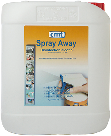 Natte sneeuw Concreet aantrekken ALCOHOL DESINFECTIE SPRAY AWAY ® 5 ltr NAVUL - ZPH verpakkingen