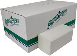 HANDDOEKJES 25x23 cm Wit recycled 2 laags  P2P 277191  z-vouw 3200 vel  20x160 vel