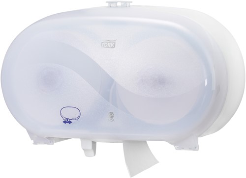 TORK Twin Hulsloos Mid-size Toiletpapier Dispenser Kunststof Wit T7
