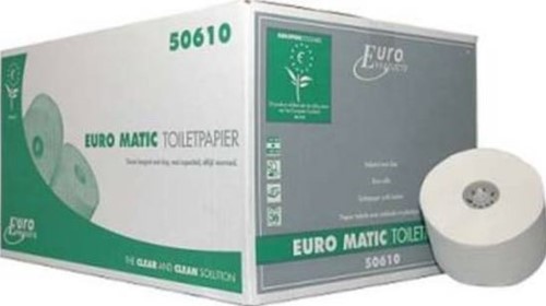 TOILET ROL MET DOP 2 laags wit 150 meter  36 rol in doos P50610