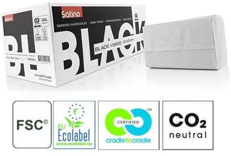 SATINO BLACK handdoekjes interfold z-vouw 156800