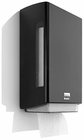 SATINO BLACK BriQ single Toiletpapier dispenser 180305