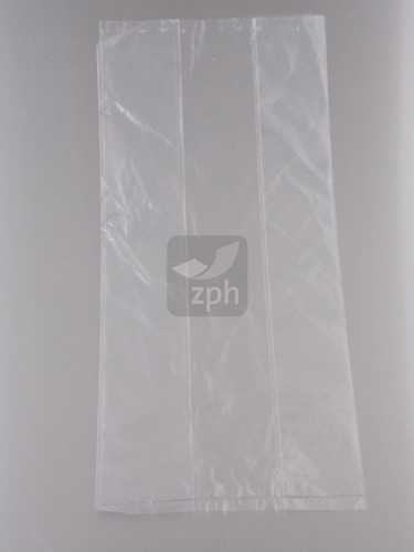 PLASTIC ZAK 26x35 cm zijvouw ( 16x10x35 ) LDPE 18 mµ HELDER HALF BROOD