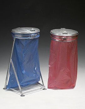 AFVALZAKKEN 90x120 cm.zijvouw (80x10x120) LDPE 100 micron WIT