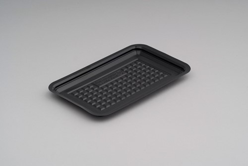 HARDPLASTIC  VLEESWARENSCHAALTJE APET 10x16 cm  ZWART