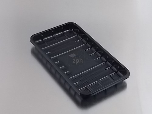 HARDPLASTIC  VLEESSCHAAL APET 230x135x20 mm  nr 73 laag  zwart