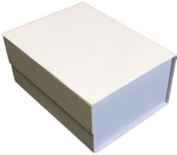 GESCHENKDOOS magneetsluiting  210x185x90 + 60 mm MAT WIT