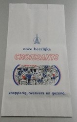 CROISSANTZAK PAPIER 26x32 cm zijvouw (16+10x32 cm )  "FRANCE TERRAS"
