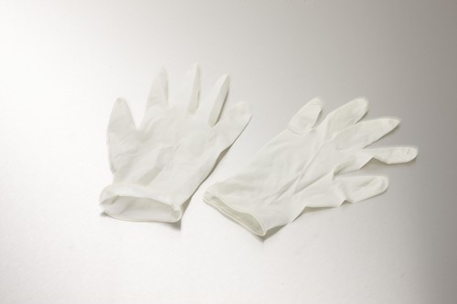 LATEX HANDSCHOEN LARGE WIT POEDERVRIJ
