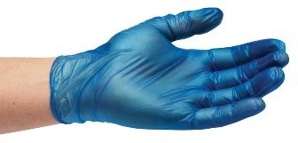 VINYL HANDSCHOENEN GEPOEDERD EXTRA LARGE