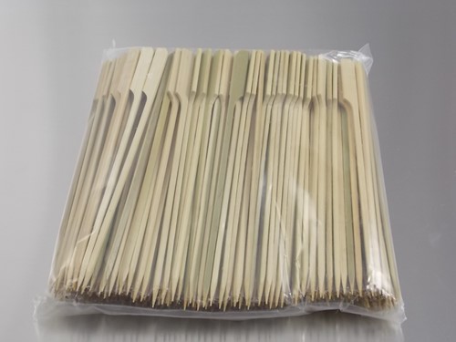 SATÉ STOKJES BAMBOE 25 cm GUNSHAPED (met handgreep)