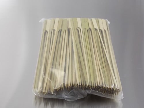SATÉ  STOKJES BAMBOE 21 cm GUNSHAPED (met handgreep)