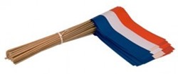 Excellent Houseware Cocktailprikkers met sterretje - zilver - 50x - 12 cm - bamboe - hapjes
