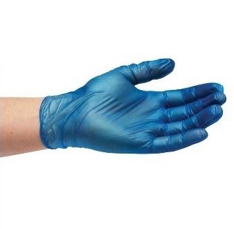 LATEX HANDSCHOENEN EXTRA LARGE BLAUW POEDERVRIJ