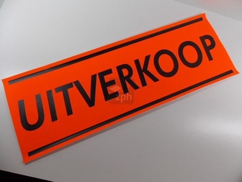 RAAMBILJET 100x35 cm UITVERKOOP geel zwart