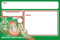 GROENTEKAARTEN Land van Herkomst  10x15 cm  pak a 200 stuks