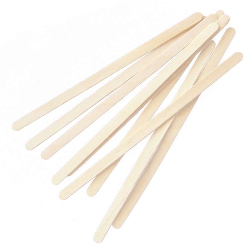 ROERSTAAFJES HOUT  14 cm  dispenserdoosje  a 1000 stuks