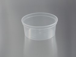 BAKJE PP ROND 115x50 mm 350 cc SPUITGIET TRANSPARANT reusable