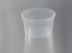 BAKJE PP ROND 115x70 mm 500 cc SPUITGIET TRANSPARANT reusable