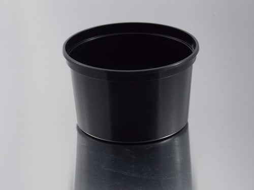 BAKJE PP ROND SPUITGIET rond 115x70 mm 500 cc ZWART reusable