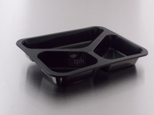MENUBAK PP SPUITGIET 227x177x30 mm 750 cc  ZWART 3 VAKS M30/33 reusable