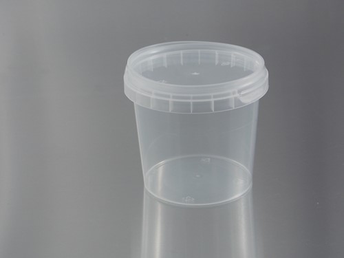 JONICUPS PP BEKER ROND + TE DEKSEL Ø 95x79 mm 365 cc Transparant reusable