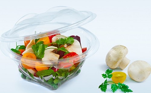 SALADE BOWL MET DEKSEL RPET Ø 172x84 mm 600 cc transparant SEKIPACK