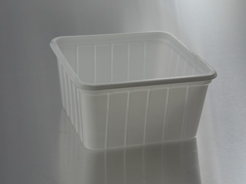 BAK PS 115x115 mm vierkant 500 cc WIT reusable SERIE 270
