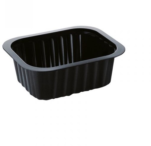 PP menubak sealtray zwart  138x114x35 mm 350 ml  758512 DUNIFORM  reusable