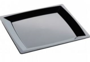 BORD PLATE  PS LUXURY 17x17 cm serie Milan Zwart
