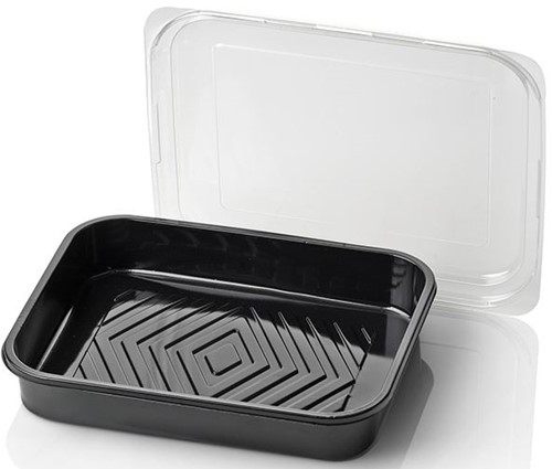 DEKSEL PS  tbv BARBECUE TRAY 250x200x40 mm transparant