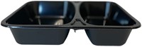 C-PET BAK 227x178x40 mm 2-vaks ZWART B169/1007/2118