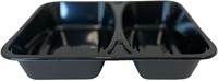 C-PET BAK 227x178x40 mm 2-vaks ZWART B169/1007/2118-2