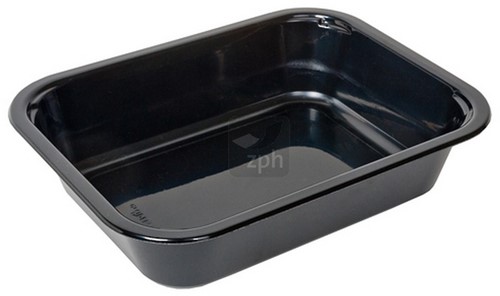 MENUBAK sealtray C-PET  227x177x50mm ZWART  B161/2018/1002 reusable