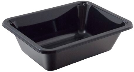 MENUBAK SEALTRAY C-PET 171x127x35 mm 470 ml ZWART B101  2103/1051/178504  reusable