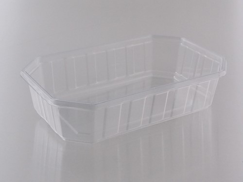 BAKJES 8-HOEK 600 cc TRANSPARANT   187R/46