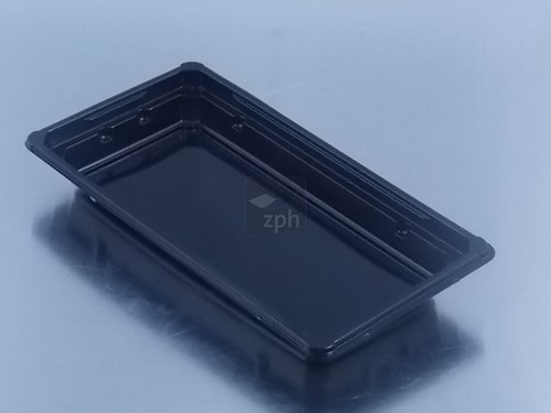 sushi tray bodem 171x91x21 mm zwart thermoform apet small