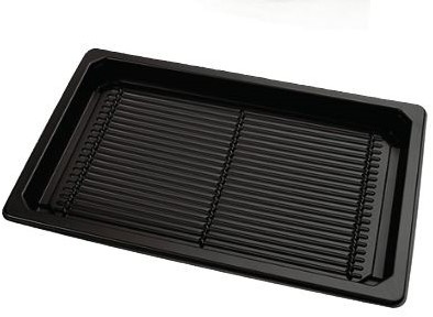 SUSHI TRAY APET BODEM 208x90x35 mm ZWART THERMOFORM C