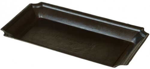 SUSHI BOX  Fiber PBS 243x147x22 mm ZWART ECO ECHO SUSHI