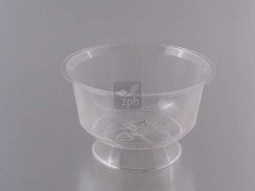 BAKJE CUP OP VOET DESSERT CUP PS 95 mm 150 cc TRANSPARANT GLASHELDER