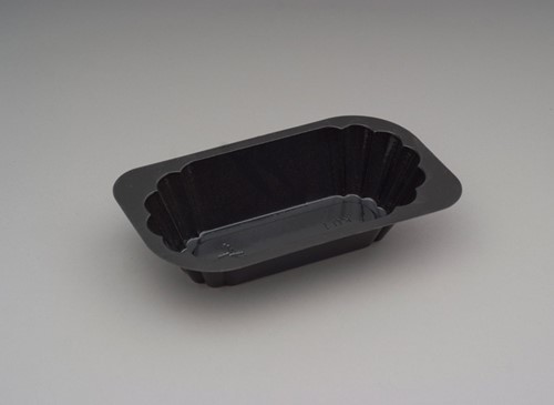 KU 1 SALADE BAKJE OVAAL  ZWART 300 cc