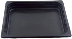1/2 GASTROBAK 325x265x22 mm ZWART 1500 cc  PP THERMO