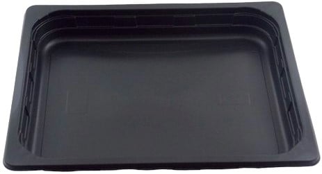 1/2 GASTROBAK 325x265x22 mm ZWART 1500 cc  PP THERMO