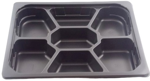 1/2 GASTROBAK 325x265x50 mm ZWART 7 VAKS PP   4x338/ 2x265/ 1x270 cc